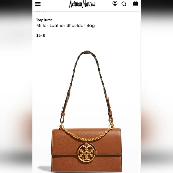 Tory Burch Miller Leather Shoulder Bag NWOT - Picture 8 of 10